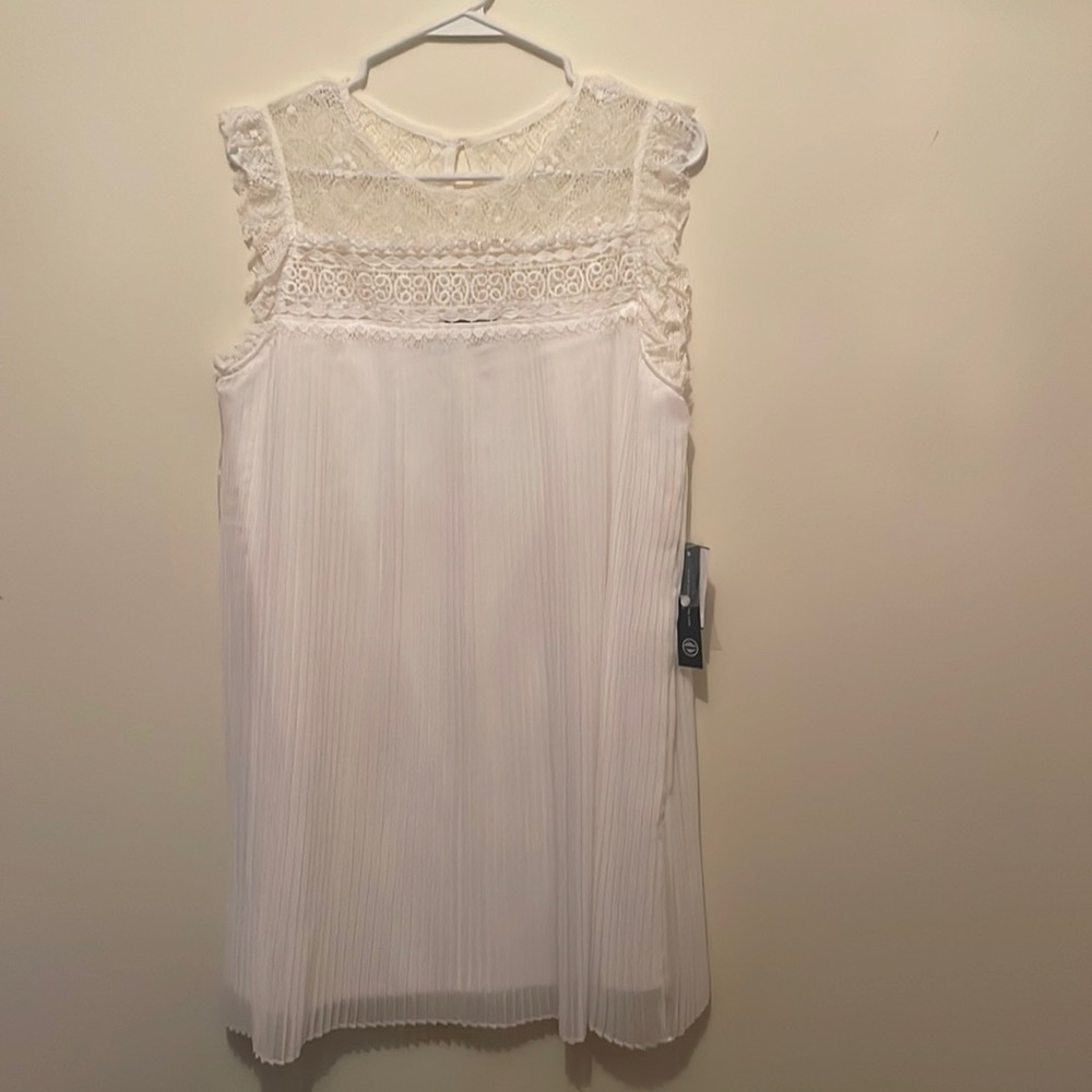 New ASU clothing pleated white dress